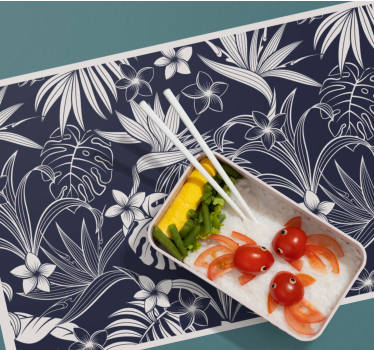 Elegant placemat tropical floral design - TenStickers
