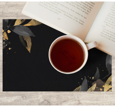Elegant placemat with sophisticated leaf designs - TenStickers