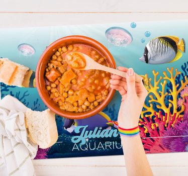 Fish swimming under the sea fish vinyl placemats - TenStickers