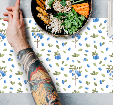 Floral botanic aquarella pattern elegant table placemats - TenStickers