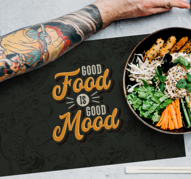Food's sentences quote vinyl placemats - TenStickers