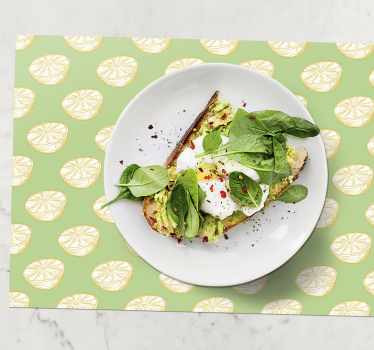 Green and Yellow Lemon citrus table mat - TenStickers