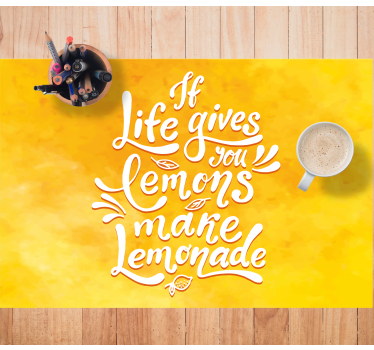If live gives you lemons make lemonade home vinyl placemats - TenStickers