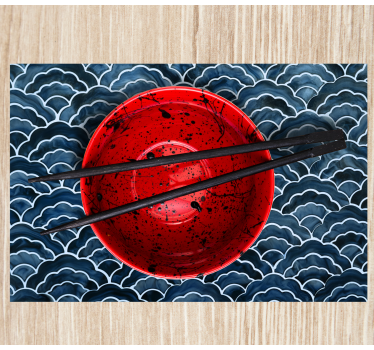 Japanese wave pattern elegant table placemats - TenStickers