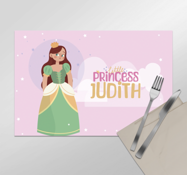 Little princess Personalised vinyl placemat - TenStickers