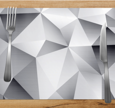 Modern placemat geometric metallic design - TenStickers