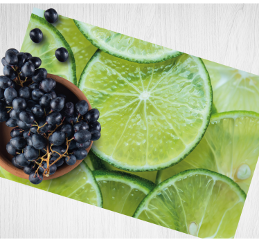 Modern placemat juicy lime slices design - TenStickers