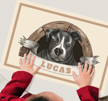 Original placemat dog portrait illustration - TenStickers