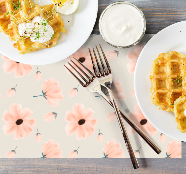 Original placemat floral inspired table setting - TenStickers