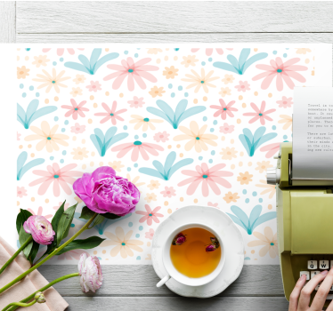 Original placemat in floral pattern colors - TenStickers
