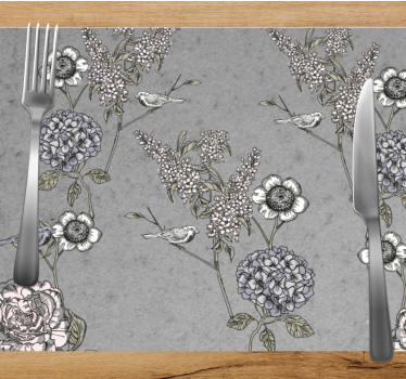 Original placemat with botanical design - TenStickers