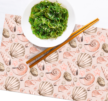 Original placemat with seashell pattern design - TenStickers