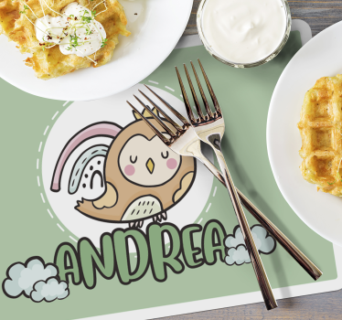 Owl Custom Personalised table mats - TenStickers