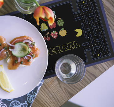 Pac Man game children vinyl placemats - TenStickers