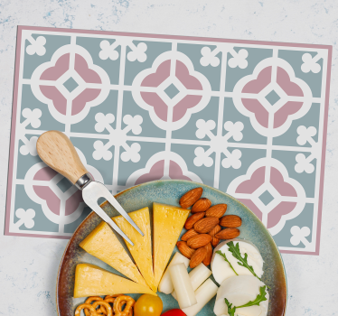 Pastel cement tiles home vinyl placemats - TenStickers