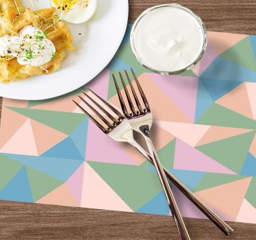 Pastel triangles art geometric  elegant table placemats - TenStickers