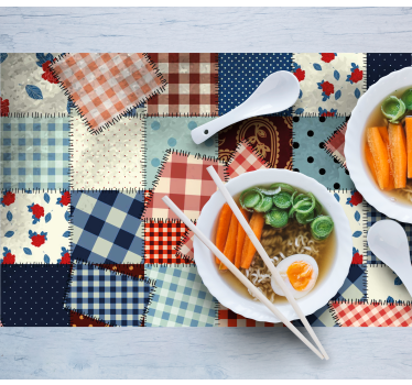 Placemat in patchwork fabric design - TenStickers