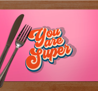 Placemat with quote believe in yourself - TenStickers
