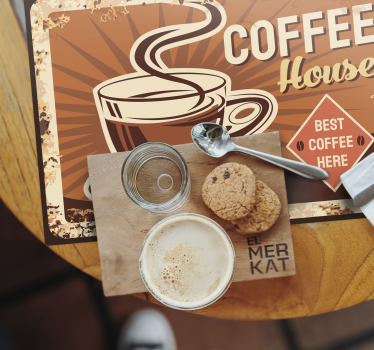 Placemat with quote coffee house inspiration - TenStickers