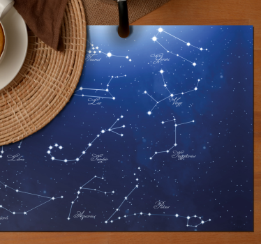 Placemat with quote constellations star map - TenStickers