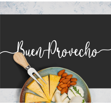 Placemat with quote elegant food affirmation - TenStickers