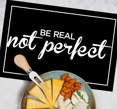 Placemat with quote embracing true self - TenStickers