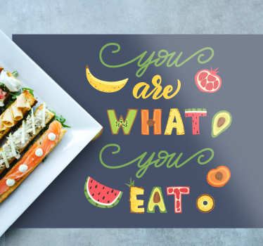 Placemat with quote enjoy every bite - TenStickers
