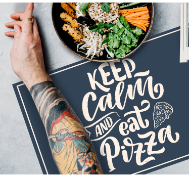 Placemat with quote enjoy life, eat pizza - TenStickers