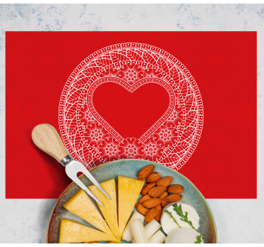 Placemat with quote heart motif design - TenStickers