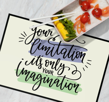 Placemat with quote inspirational phrase art - TenStickers