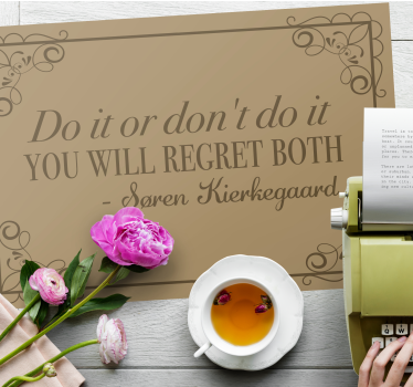Placemat with quote inspirational reminder - TenStickers