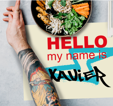 Placemat with quote personalized name announcement - TenStickers