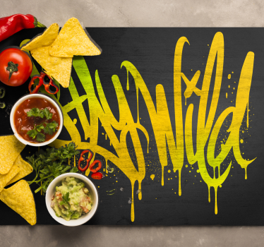 Placemat with quote stay wild script - TenStickers
