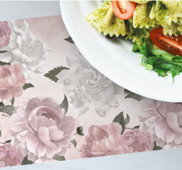 Provencal style peonies elegant table placemats - TenStickers