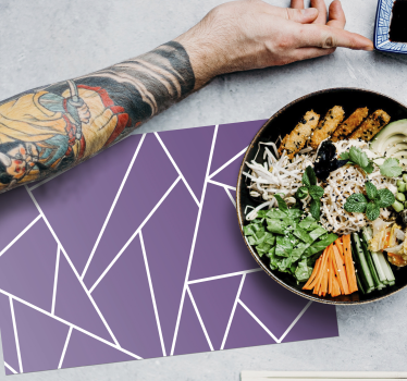 Purple background elegant vinyl placemats - TenStickers
