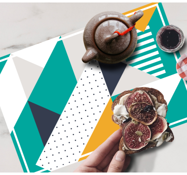 Triangles geometric art original vinyl placemats - TenStickers