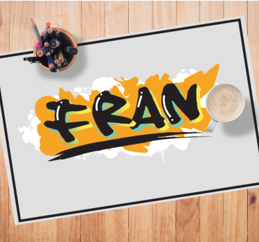 Urban style colorful graffiti Personalised table mats - TenStickers