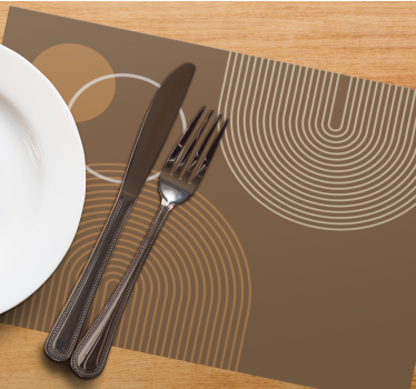 Warm geometric arches modern vinyl placemats - TenStickers