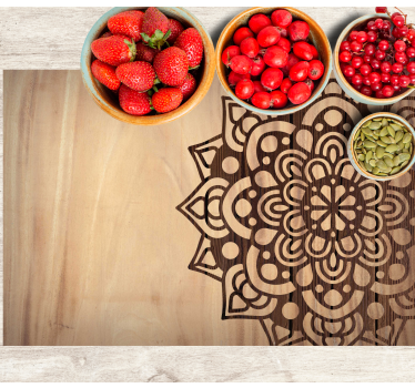 Wooden side pattern textured vinyl placemats - TenStickers
