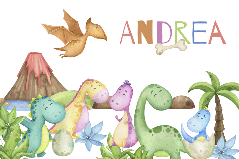 Jurassic scene customisable placemat - TenStickers