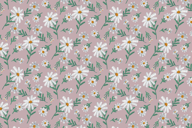 70's Daisy pink floral placemats - TenStickers