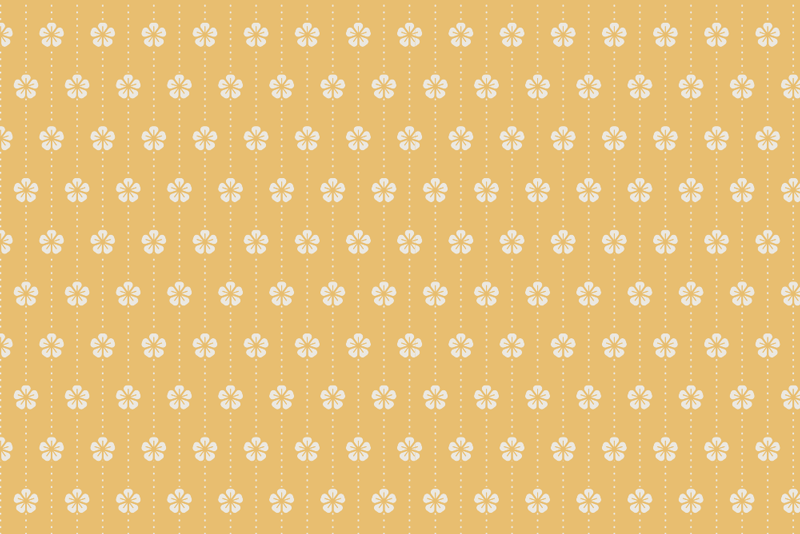 White flowers yellow floral placemats - TenStickers