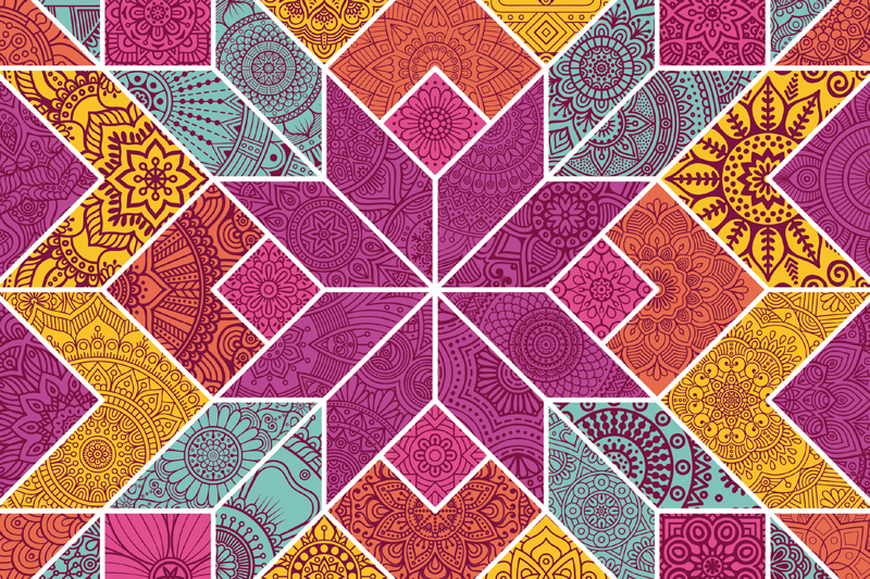 Original placemat colorful geometric design - TenStickers