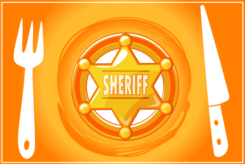 Original placemat sheriff star design - TenStickers