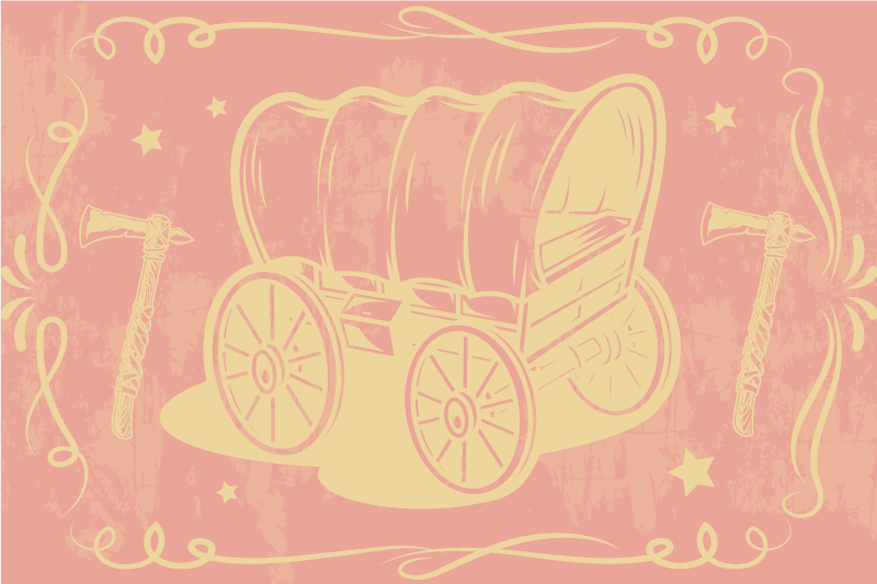 Original placemat vintage wagon design - TenStickers