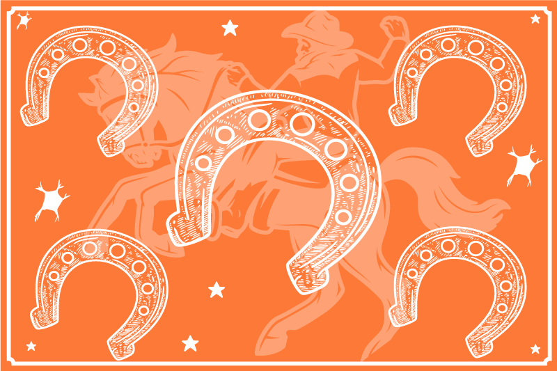 Original placemat with orange horseshoe design - TenStickers
