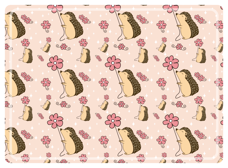 Original placemat cute hedgehog design - TenStickers