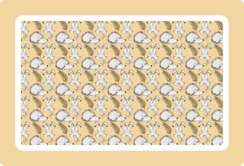 Children placemat with adorable cartoon designs - TenStickers