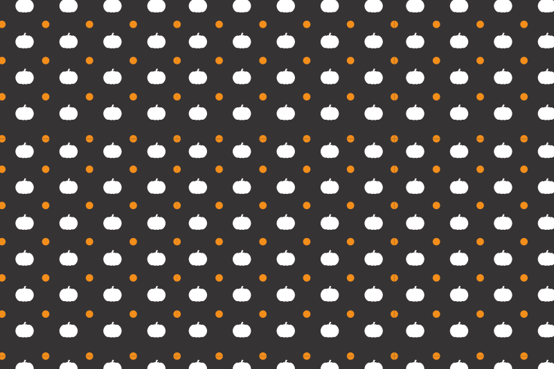 Pumpkin and polka dot placemat - TenStickers