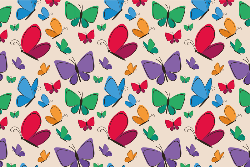 butterflies flying for kids butterfly placemats - TenStickers